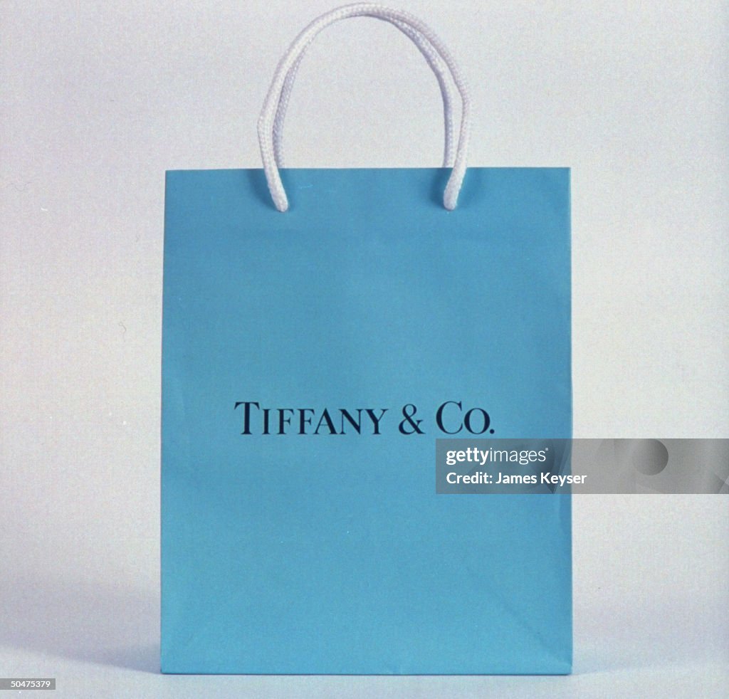 Tiffany & Co. shopping bag.  (Photo by J