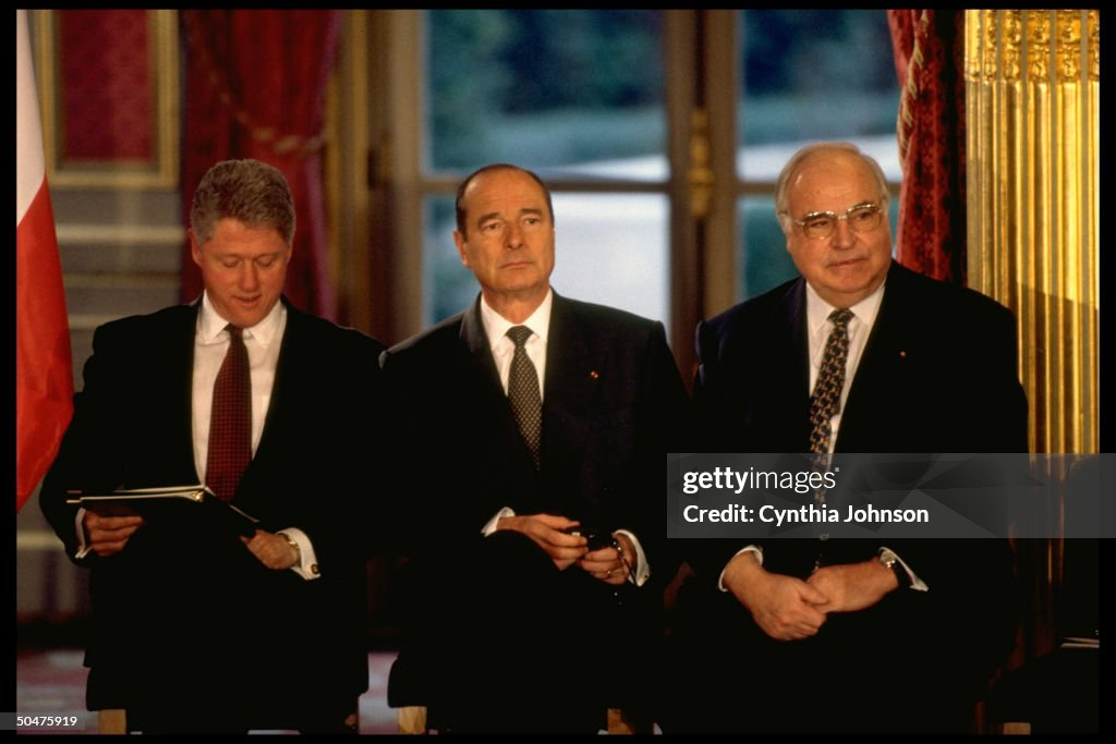 Helmut Kohl;William J. Clinton;Jacques Chirac