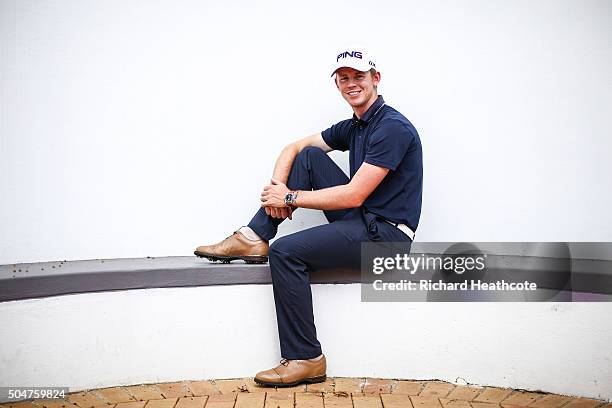 Brandon Stone of South Africa poses for a portrait during a practise round for the Joburg Open at Royal Johannesburg and Kensington Golf Club on...