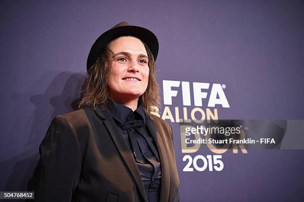 Nadine Angerer of Germany arrives for the FIFA Ballon d'Or Gala 2015 at the Kongresshaus on January 11, 2016 in Zurich, Switzerland.