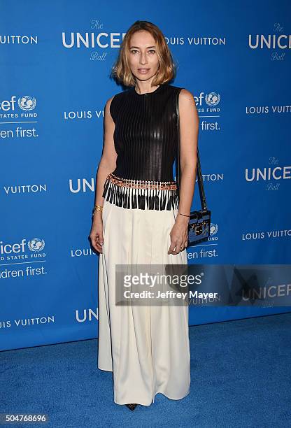 Personality/journalist Alexandra Golovanoff arrives at the 6th Biennial UNICEF Ball at the Beverly Wilshire Four Seasons Hotel on January 12, 2016 in...