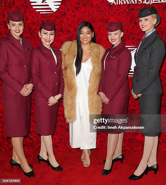 Composer Chloe Flower attends the Qatar Airways Los Angeles Gala at Dolby Theatre on January 12, 2016 in Hollywood, California.