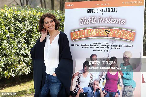 Lorenza Indovina attends a photocall for 'Tutti Insieme All'Improvviso' on January 13, 2016 in Rome, Italy.