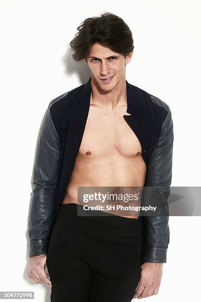 Tv personality via the Only Way is Essex, Jake Hall is photographed on March 20, 2015 in London, England.