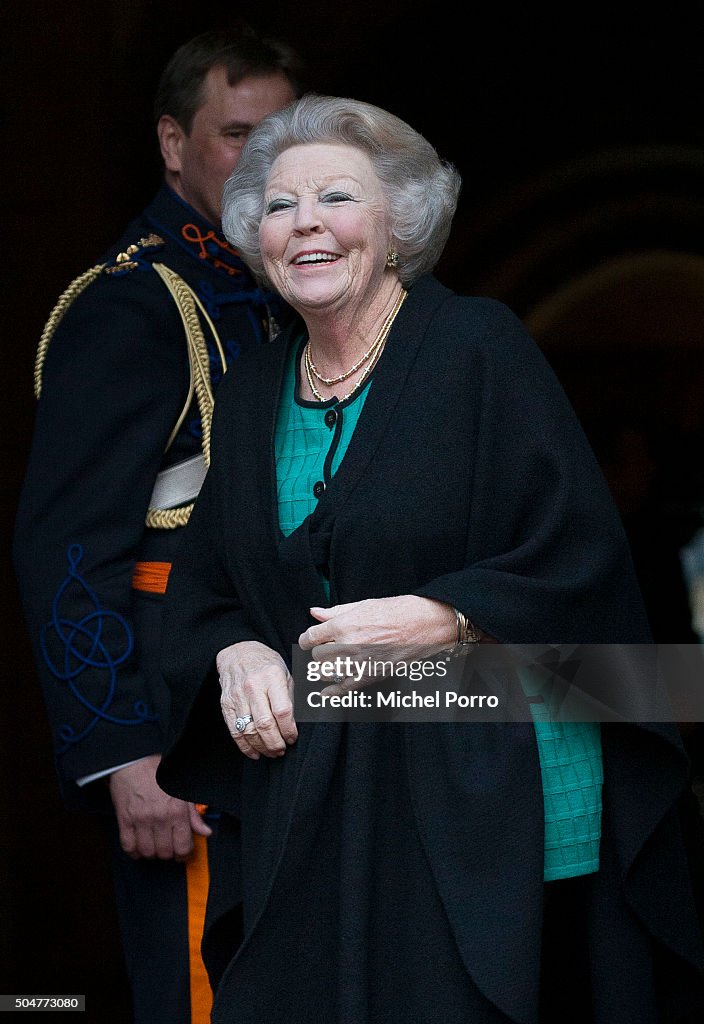 King Willem-Alexander and Queen Maxima Of The Netherlands Attend New Year's Reception at Royal Palace