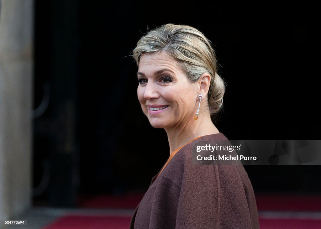 King Willem-Alexander and Queen Maxima Of The Netherlands Attend New Year's Reception at Royal Palace