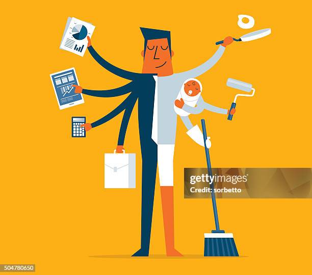 super father - mop board stock illustrations