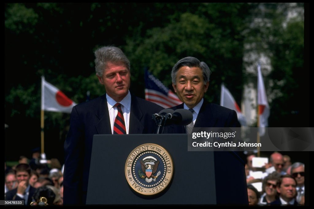 Akihito [RF: Japan RF];William J. Clinton