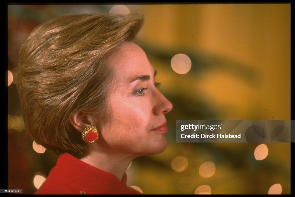 Hillary R. Clinton 1st Lady Hillary Rodham Clinton attending UN children's Christmas ...