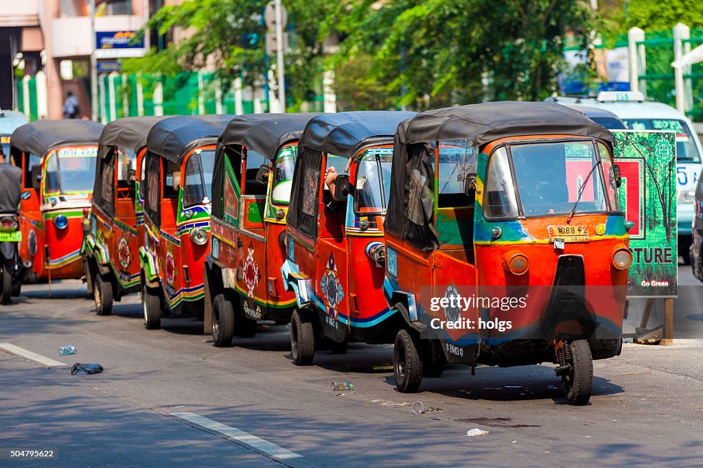 Rickshaws in Jakarta, Indonesia