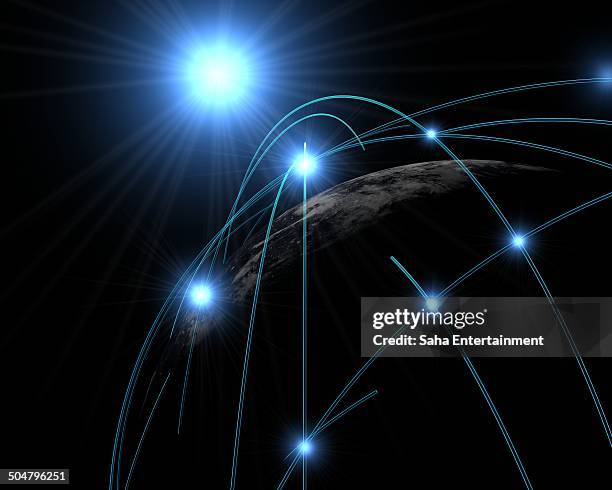 ilustraciones, imágenes clip art, dibujos animados e iconos de stock de globe network - erupción solar