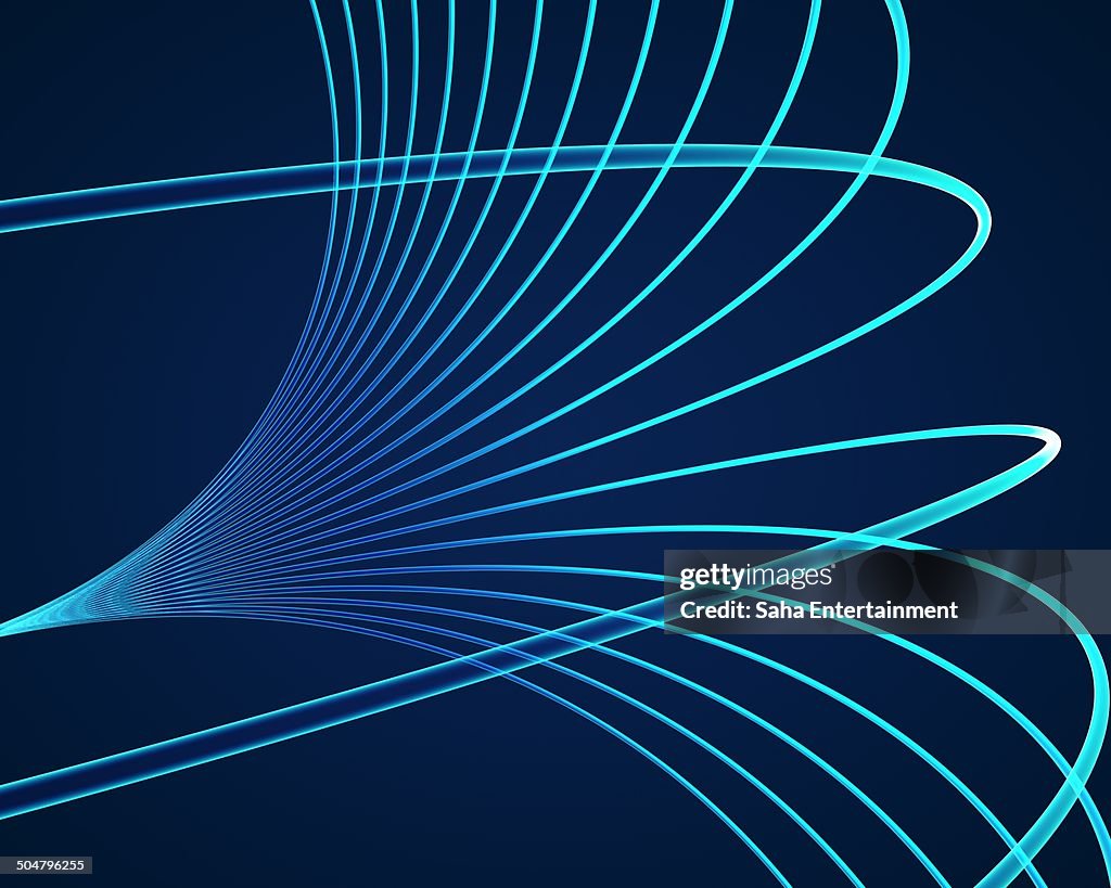 Abstract of blue spline.