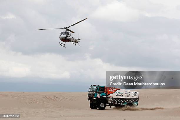 Ton Van Genugten of the Netherlands, Anton Van Limpt of the Netherlands and Peter Van Eerd of the Netherlands of PETRONAS TEAM DE ROOY IVECO and in...