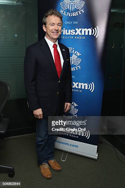 Republican Senator Rand Paul visits the SiriusXM Studios on January 6, 2016 in New York City.