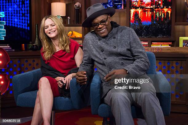 Pictured : Jennifer Jason Leigh and Samuel L. Jackson --