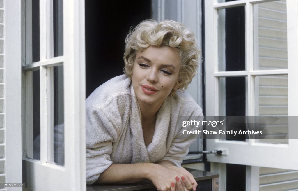Marilyn Monroe Leaning Out A Window During "The Seven Year Itch"