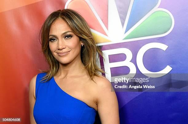 Actress Jennifer Lopez arrives at the 2016 Winter TCA Tour - NBCUniversal Press Tour at Langham Hotel on January 13, 2016 in Pasadena, California.