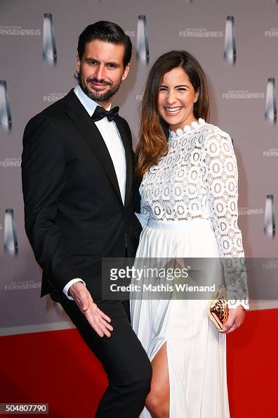 Tom Beck and Chryssanthi Kavazi attend the German Television Award at ...