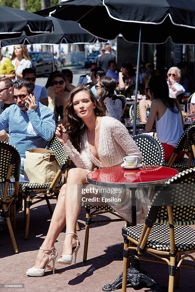 Russian Actress Paulina Andreeva During The 68th Cannes Film Festival