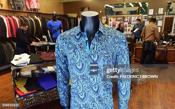 Shirt known as "Crazy Paisley," a replica of the shirt worn by Mexican drug-lord Joaquin 'El Chapo' Guzman during his interview with Sean Penn, is...