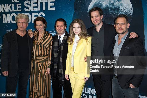 Doris Schretzmayer, Juergen Prochnow, Martin Suter, Moritz Bleibtreu, Stephan Rick and Nora von Waldstaetten attend the Berlin premiere for the film...