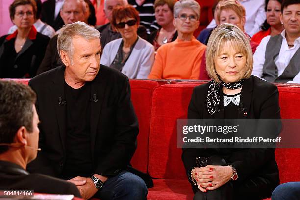 Actor Yves Renier and Martine Monteil present the TV Movie 'Flic, tout simplement', taken from her book of the same name and wich will be broadcast...