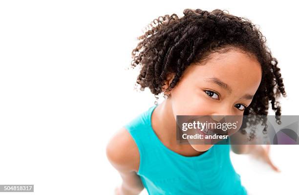 beautiful african american girl - cute five year old stock pictures, royalty-free photos & images
