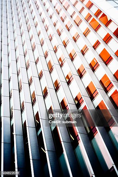 metal architecture - modern apartment building exterior stock pictures, royalty-free photos & images