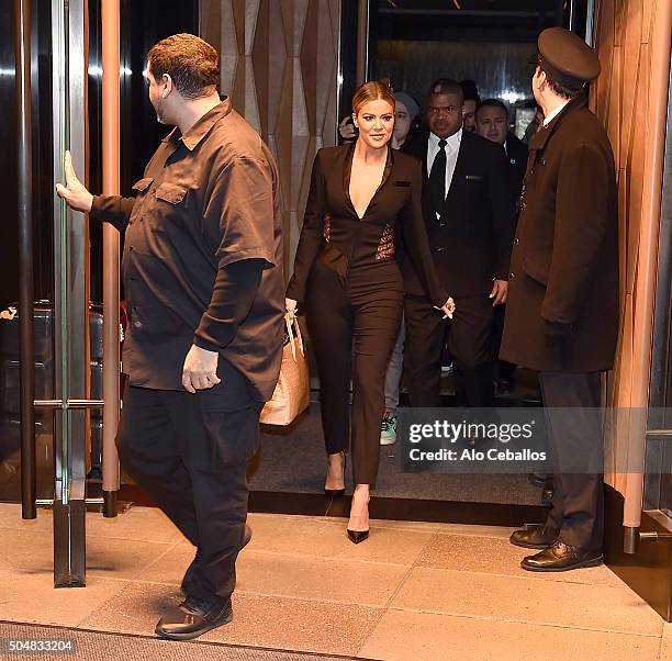 Khloe Kardashian is seen in Soho on January 13, 2016 in New York City.