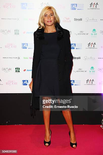 Myrta Merlino attends the 14th Afrodite Awards dinner gala at Studios on January 13, 2016 in Rome, Italy.