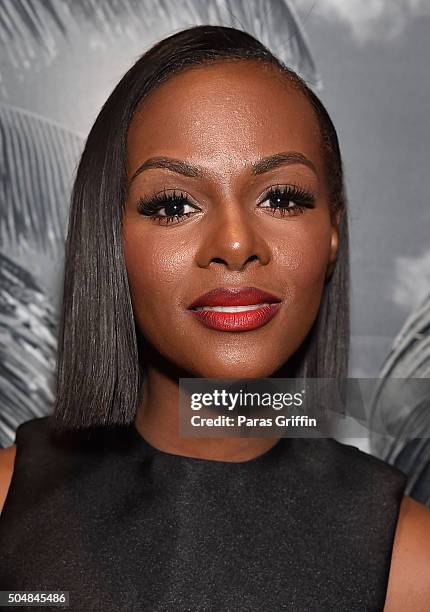 Actress Tika Sumpter attends "Ride Along 2" advance screening at Regal Cinemas Atlantic Station on January 13, 2016 in Atlanta, Georgia.