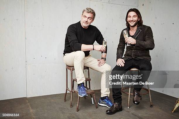 Ray Stevenson and Zach McGowan of Starz's 'Black Sails' poses in the Getty Images Portrait Studio at the 2016 Winter Television Critics Association...