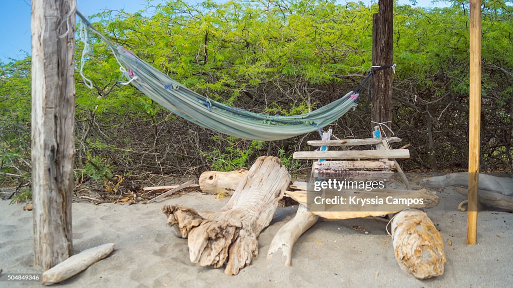 Beach lounge chair and Hammock at Playa Naranjo, Santa Rosa National Park, Guanacaste, Costa Rica