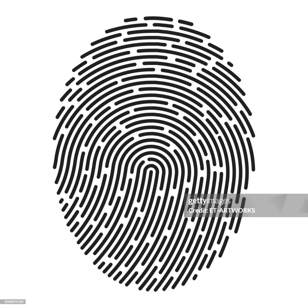 Modern fingerprint. Vector