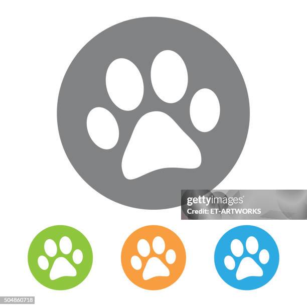 animal footprint icon. vector - 動物園 幅插畫檔、美工圖案、卡通及圖標