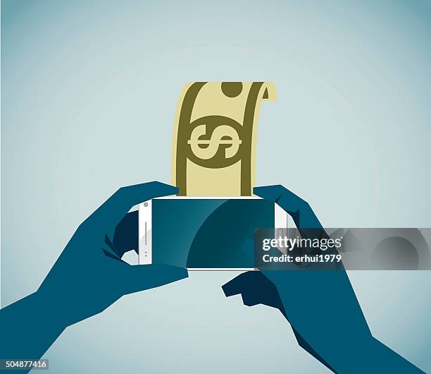 electronic money - electronic money transfer stock illustrations