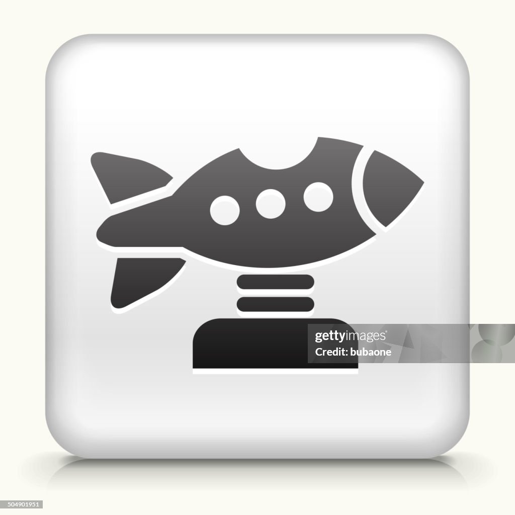 Rocket Button Square Square Button With Rocket Rocker Royalty Free Vector Art High-Res ...