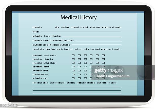 medical history - patient history stock illustrations