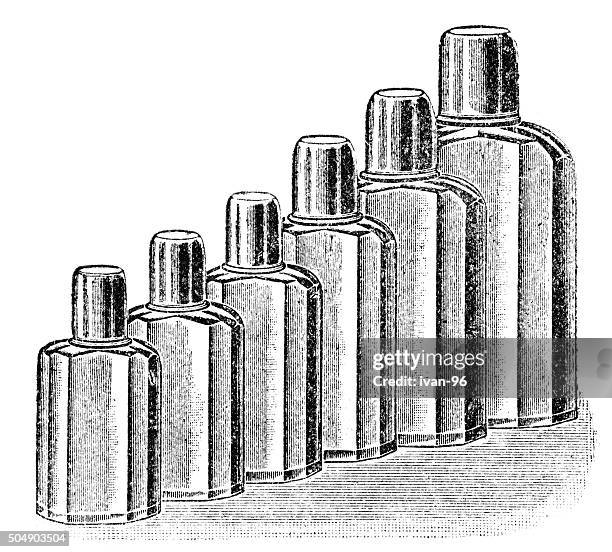flask - hip flask stock illustrations