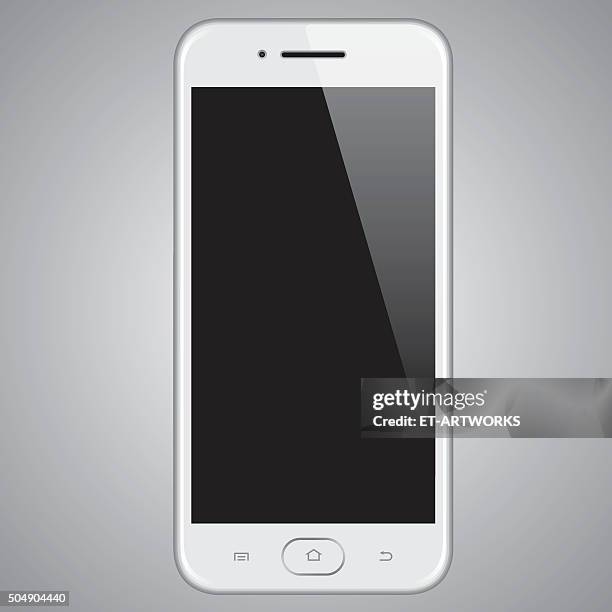 vector white mobile phone template - insulation stock illustrations