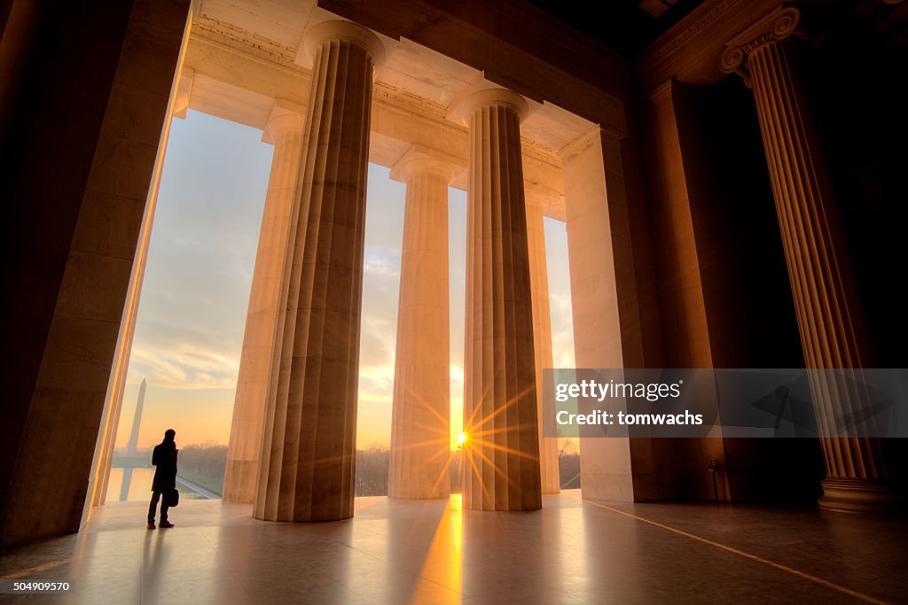 Lincoln Memorial at sunrise