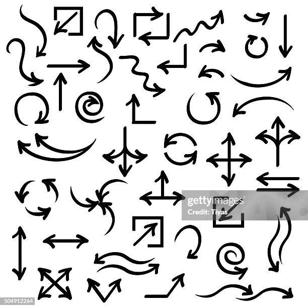 arrow icons - thick arrow stock illustrations