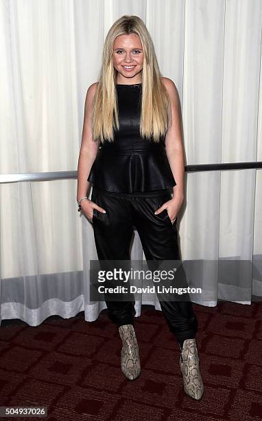 Model Alli Simpson attends a screening of Samuel Goldwyn Films' "Prescription Thugs" at ArcLight Hollywood on January 13, 2016 in Hollywood,...
