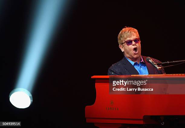 Elton John performed songs from his new album Wonderful Crazy Night out February 5, as well as classic hits, on January 13th at the Wiltern in Los...