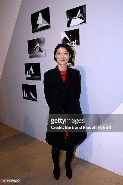 French minister of Culture and Communication Fleur Pellerin attends the 'Jean Nouvel and Claude Parent, Musees a venir' Exhibition Opening at Galerie...