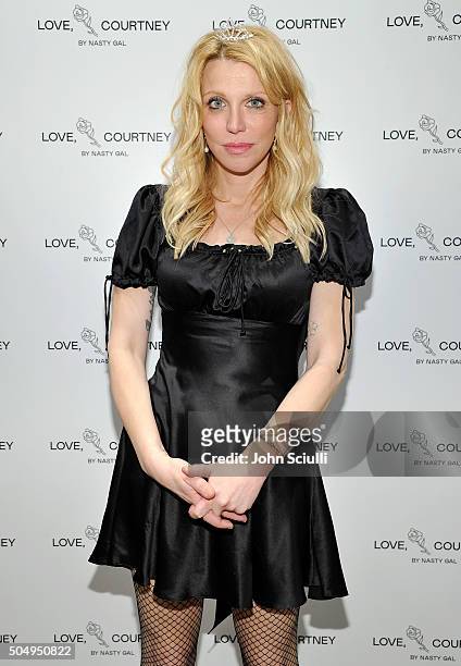 Courtney Love attends Love, Courtney by Nasty Gal launch party at Nasty Gal on January 13, 2016 in Los Angeles, California.