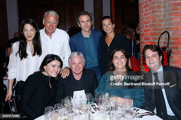 Guillaume Houze , Maja Hoffmann and Dayana Tamendarova (L,Front Row,Patrick Seguin attend the 'Jean Nouvel and Claude Parent, Musees a venir'...