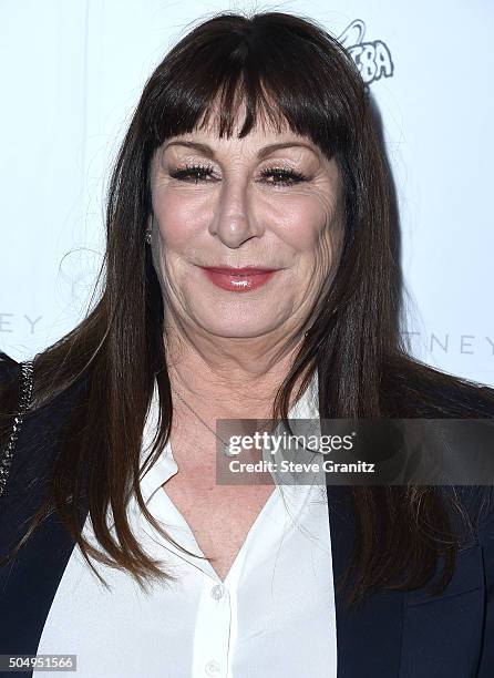 Anjelica Huston arrives at the Stella McCartney Autumn 2016 Presentation on January 12, 2016 in Hollywood, California.