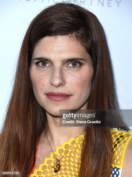 Lake Bell arrives at the Stella McCartney Autumn 2016 Presentation on January 12, 2016 in Hollywood, California.