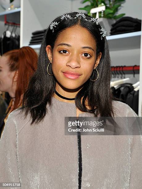 Kilo Kish attends Love, Courtney by Nasty Gal launch party at Nasty Gal on January 13, 2016 in Los Angeles, California.
